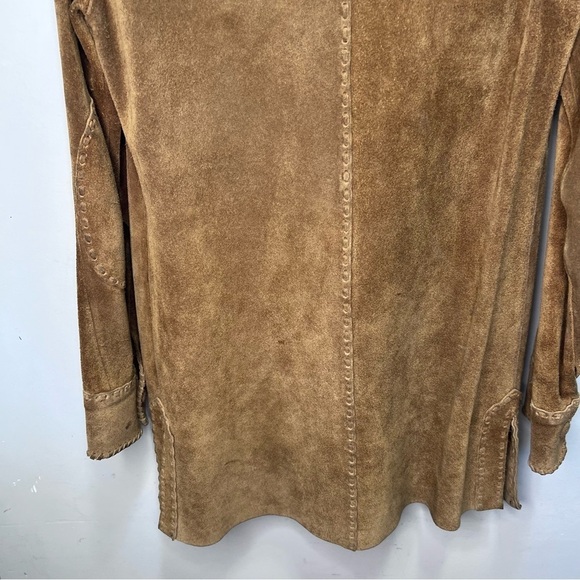 Vintage 60s 70s Handcrafted Leather Suede Jacket Size Small - Picture 14 of 16